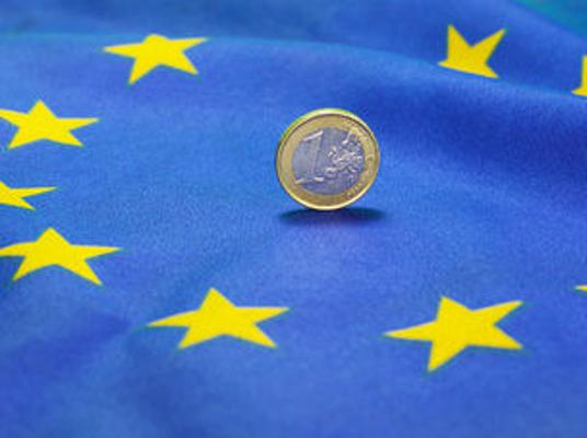 EU Fahne mittig 1 Euro